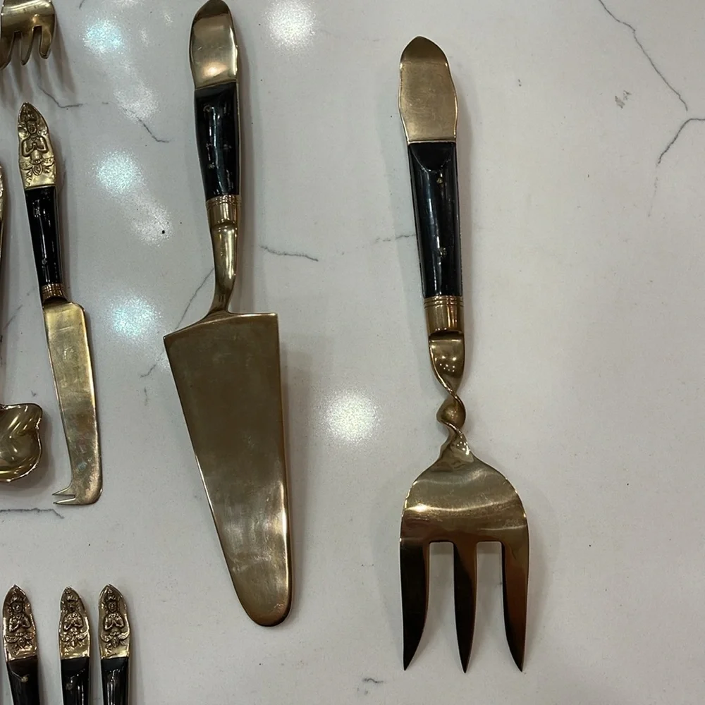 Vintage PCL SIAM Brass Wood BUDDHA 71 pieces